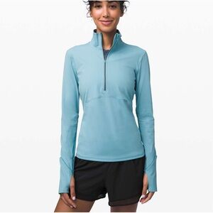 Lululemon New Route 1/2 Zip in Aqua Smoke size 6